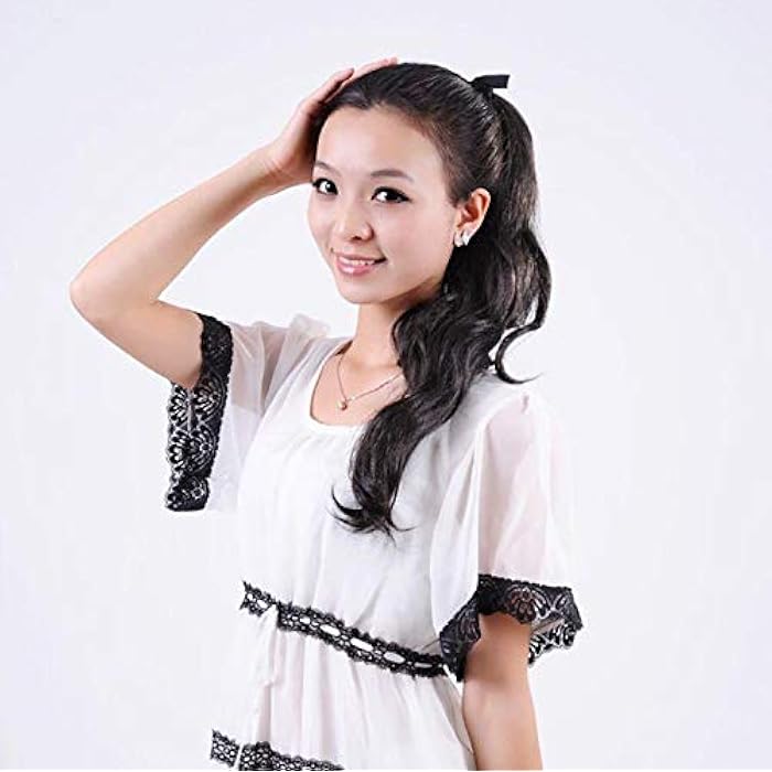 DILLARDS Lady Bandage Type Long Curly Black Wig Ponytail Ponytail Hair Extensions - Image 1